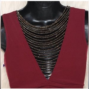 I.N. SAN FRANCISCO Sleeveless Maroon Ruched mini bodycon dress. Size XS.